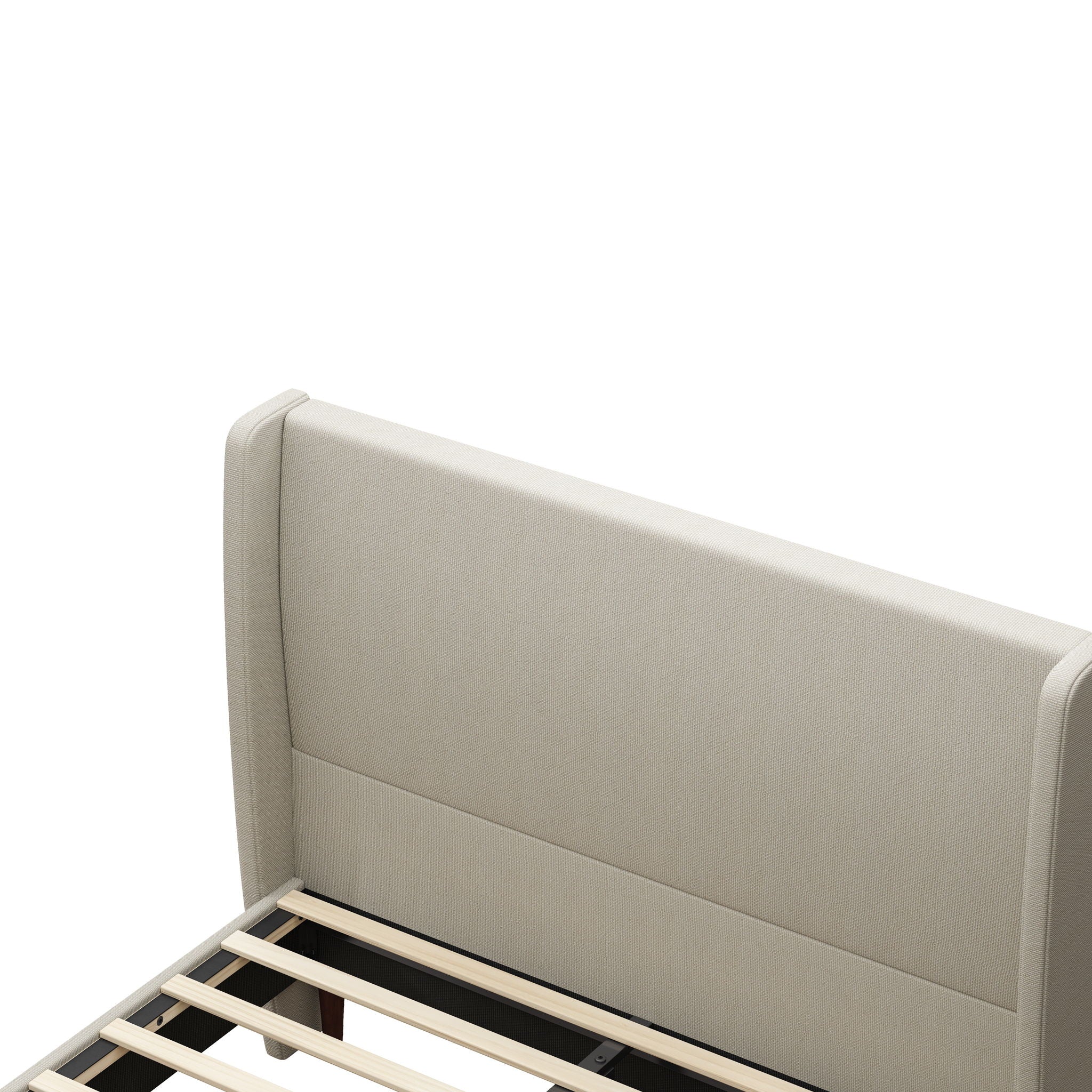 Upholstered Bed With High Headboard Design