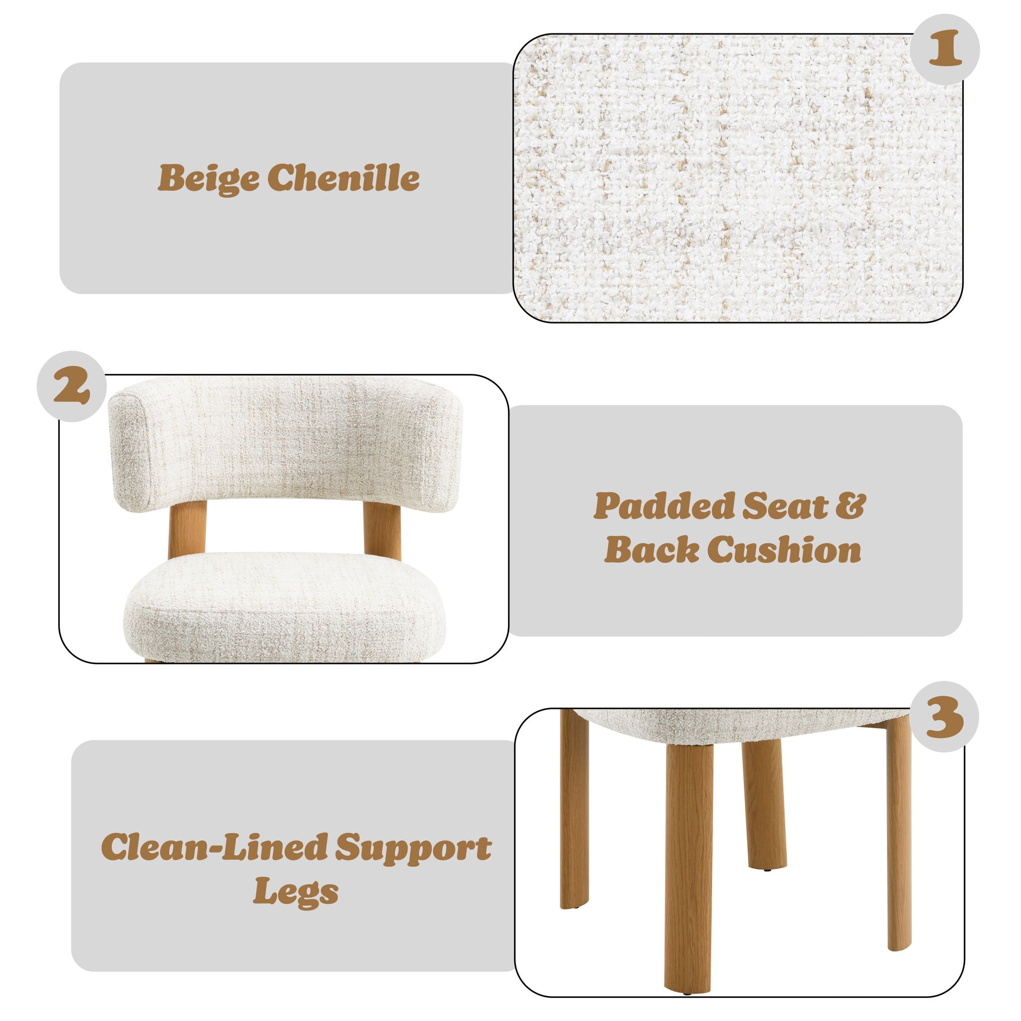 Ogin - Side Chair (Set of 2) - Beige / Gray