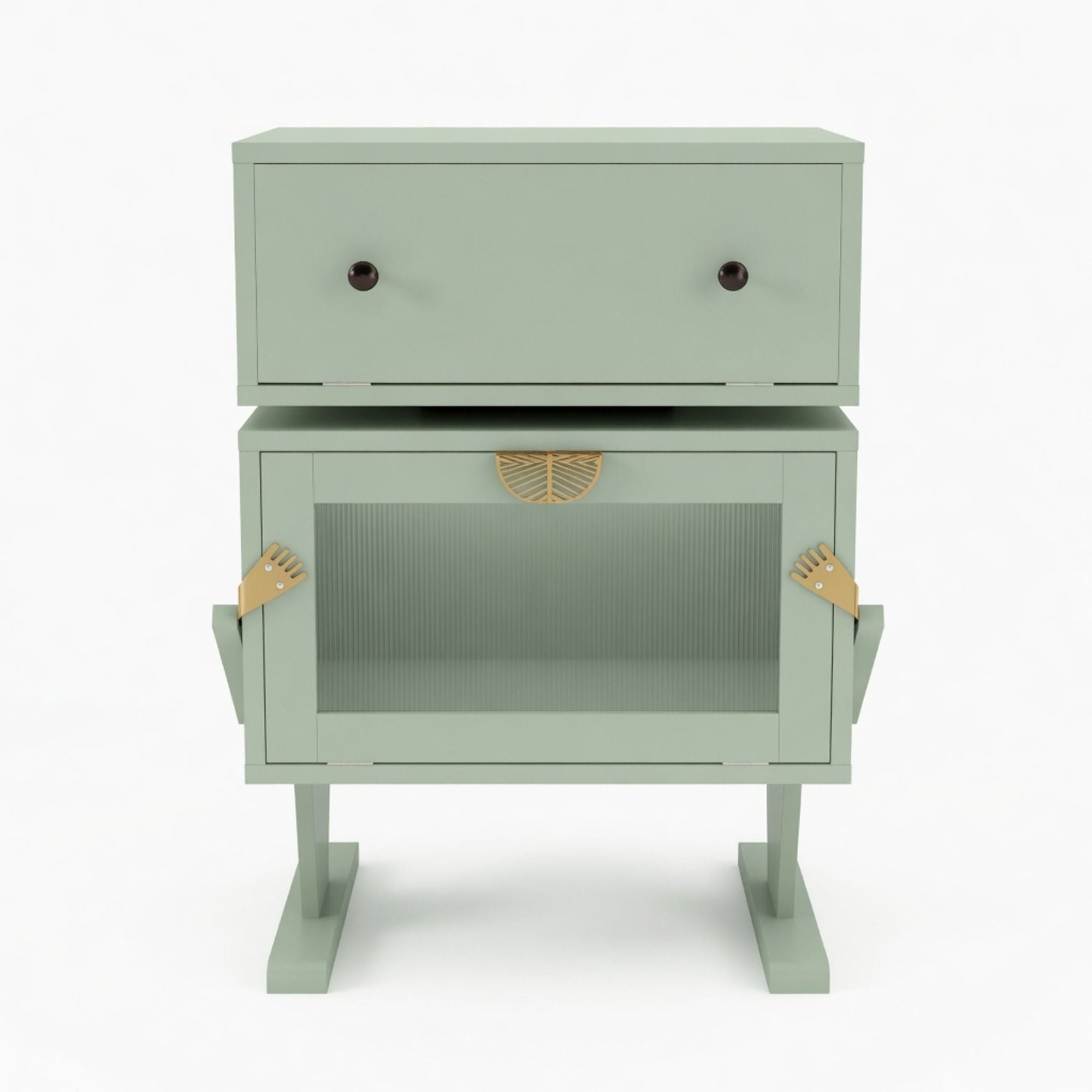 Robot LED Nightstand With 360° Rotating Drawer