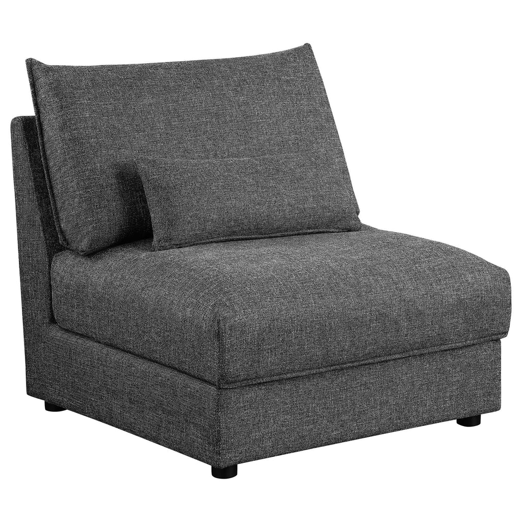 Tomasina - Modular Sofa With Cushions And Padded Arms - Black