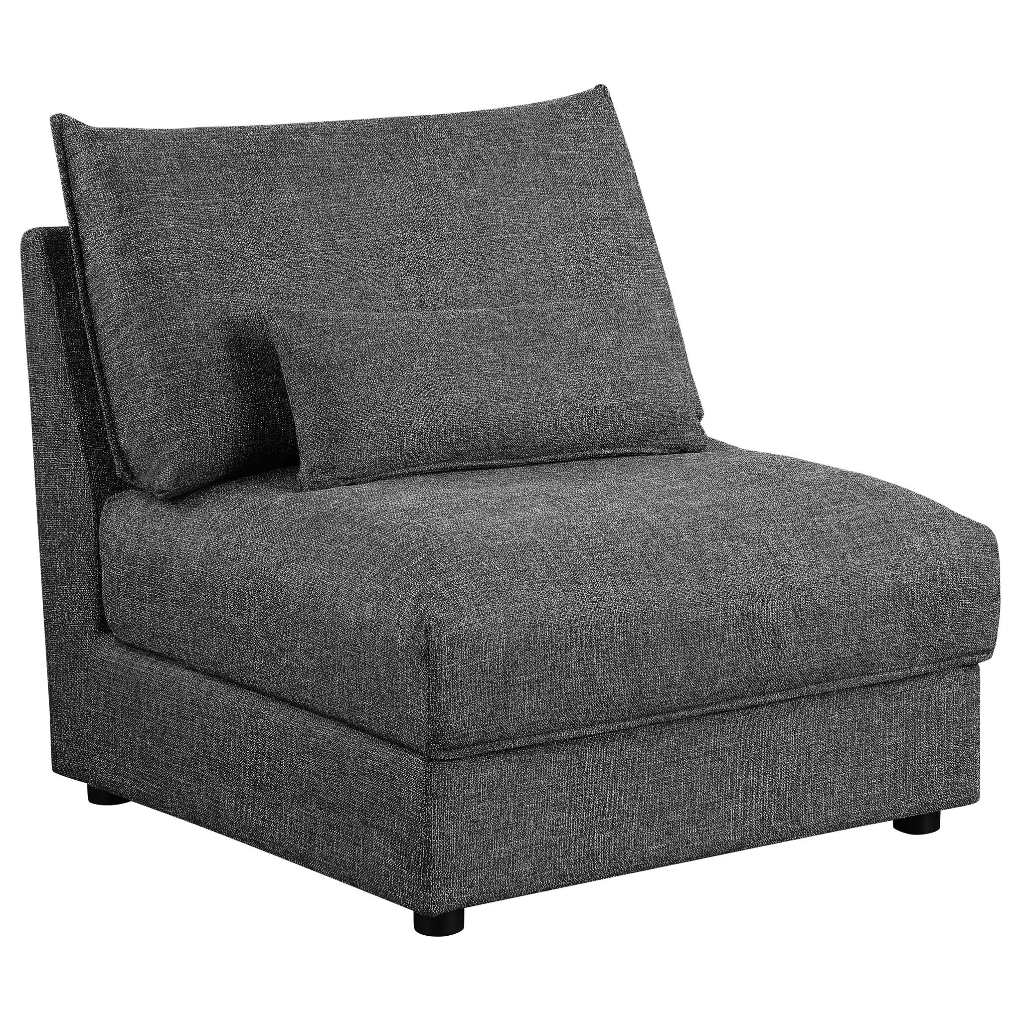 Tomasina - Modular Sofa With Cushions And Padded Arms - Black