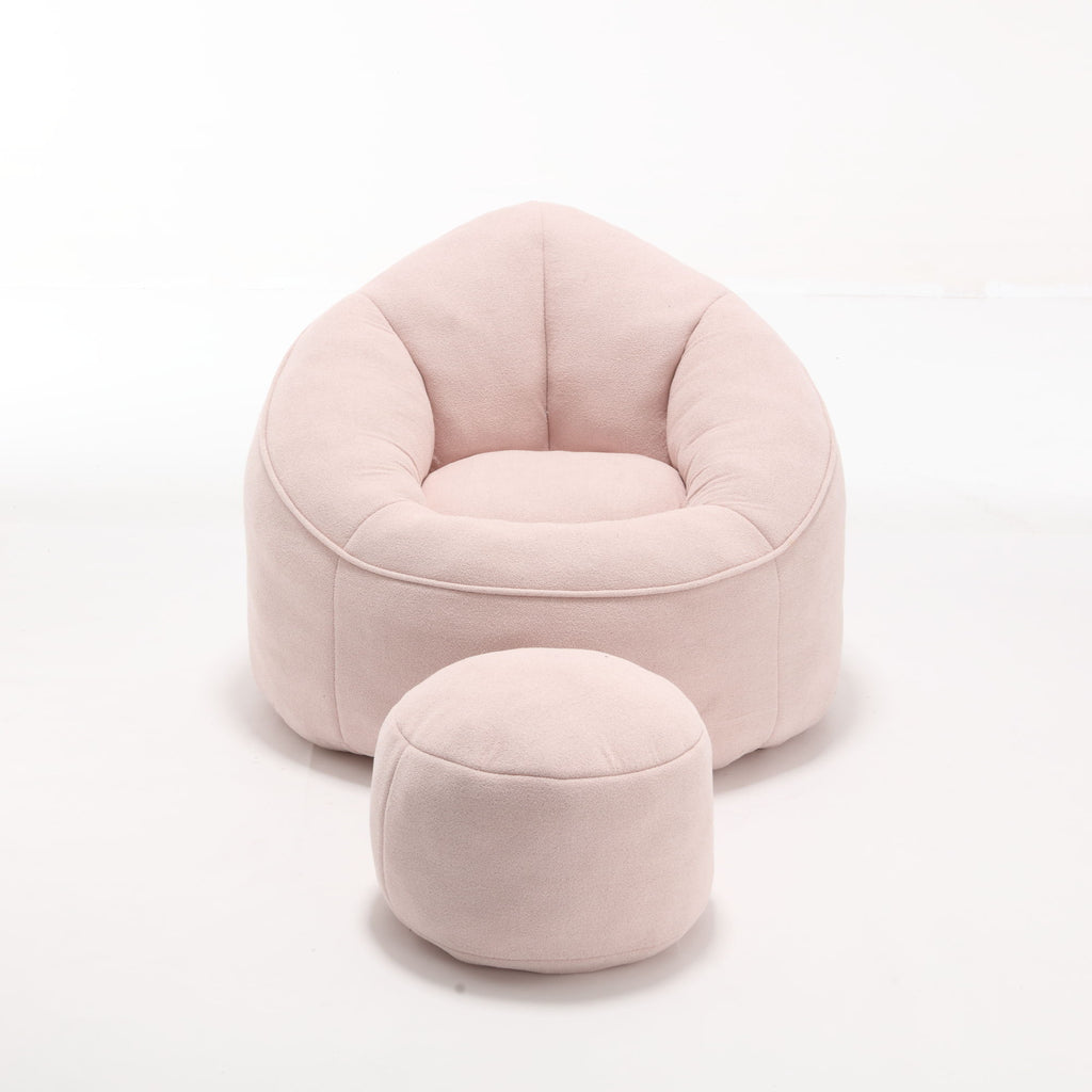 Bedding Bean Bag Sofa Chair High Pressure Foam With Footrest