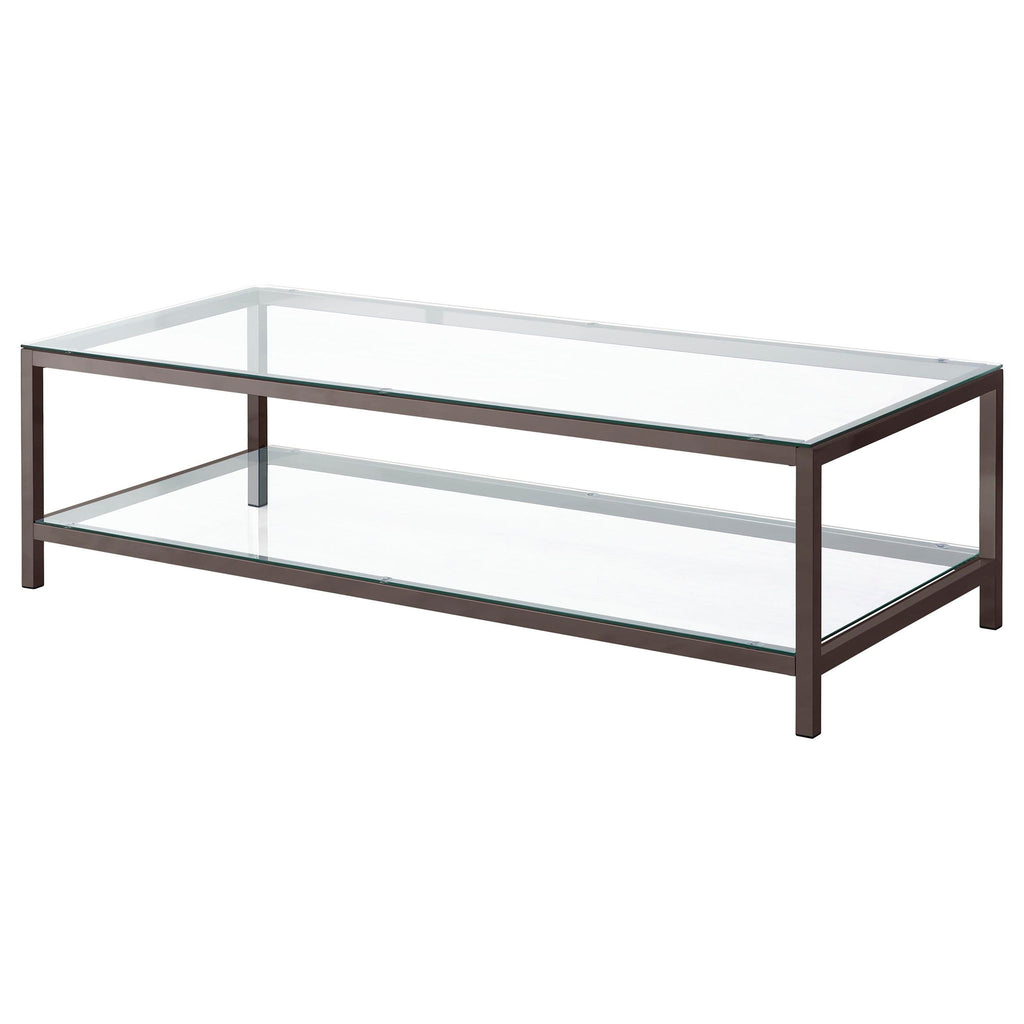 Natasha - 2 Piece Coffee Table Set - Nickel