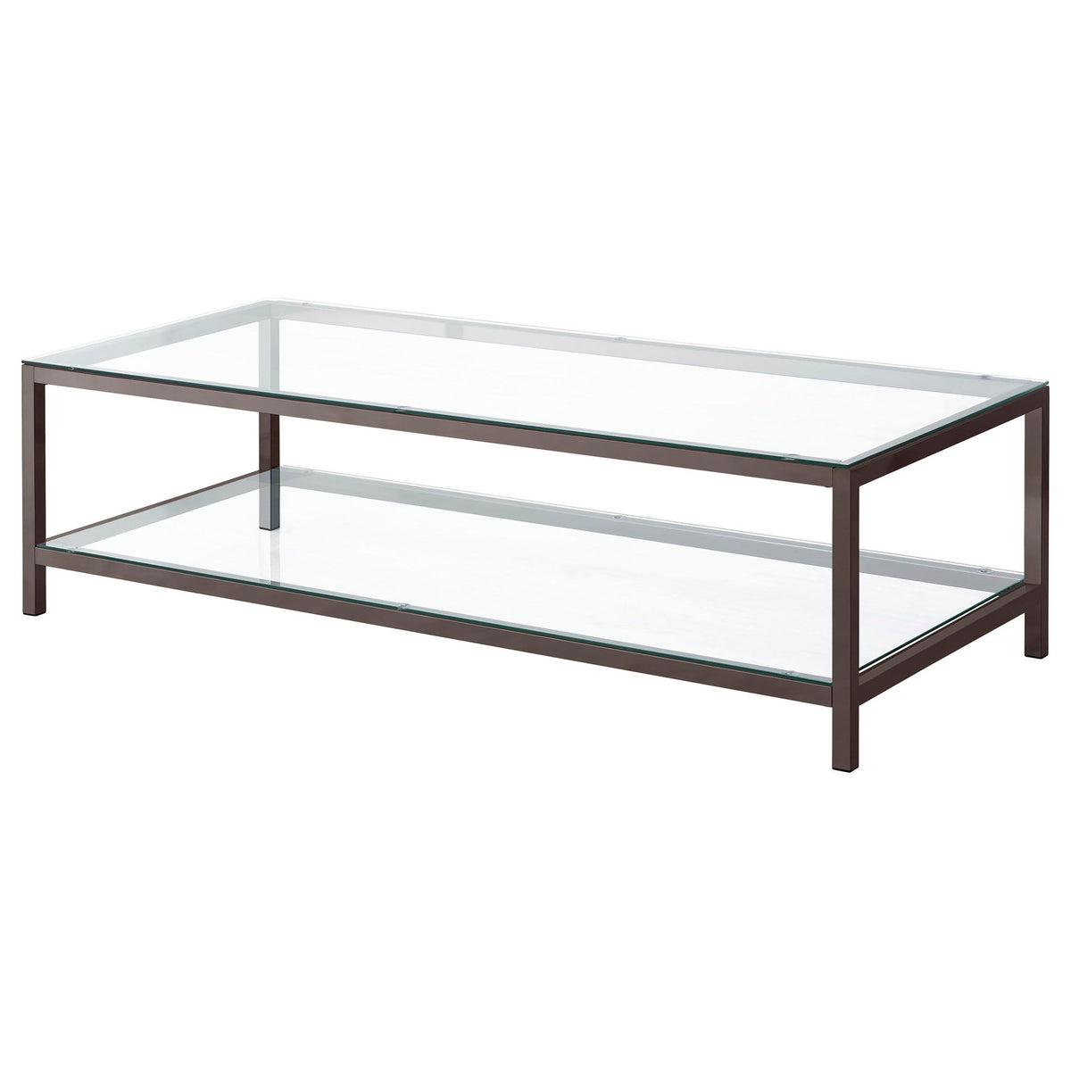 Natasha - 2 Piece Coffee Table Set - Nickel