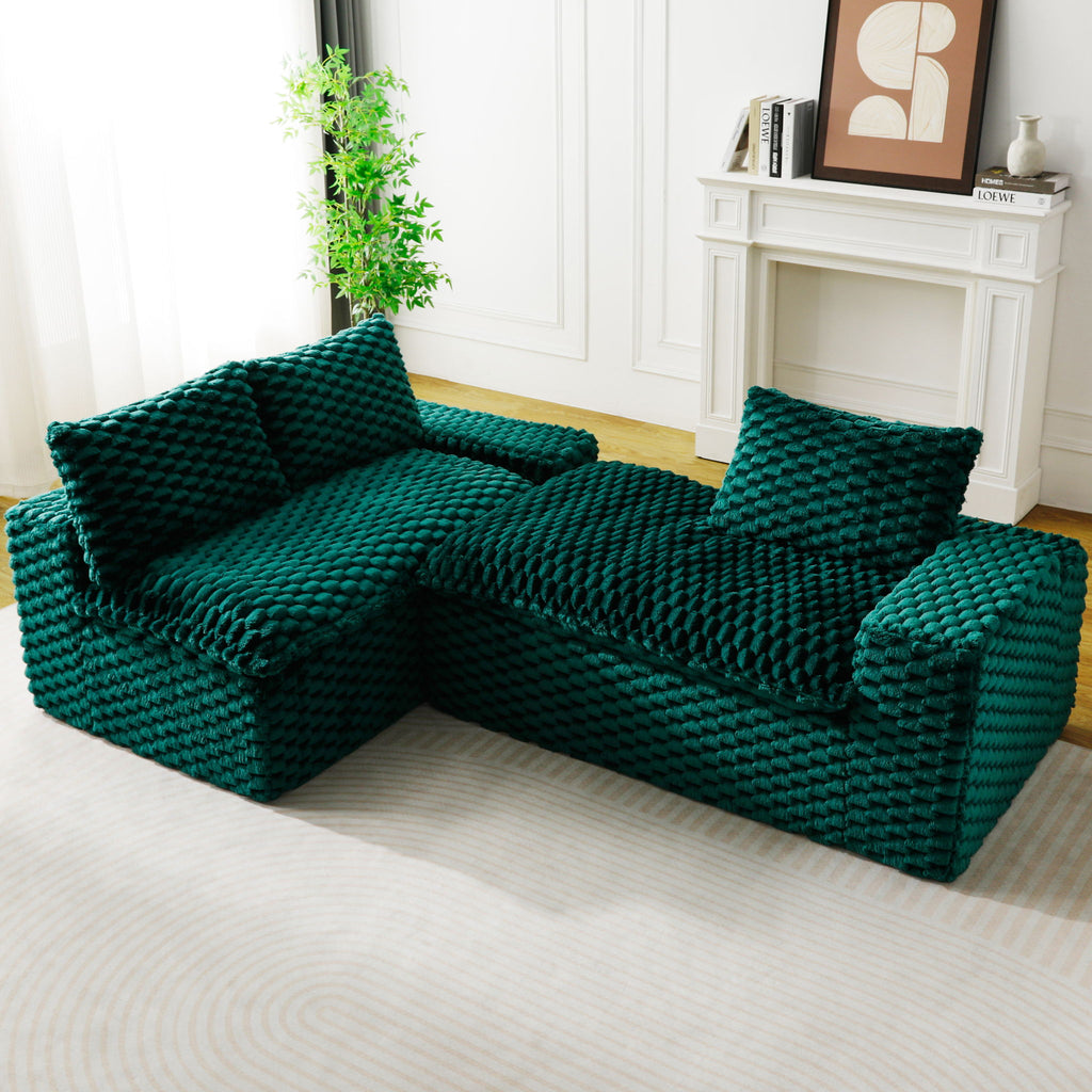 Modular Sofa, Convertible Twin Seat With Chaise Lounge