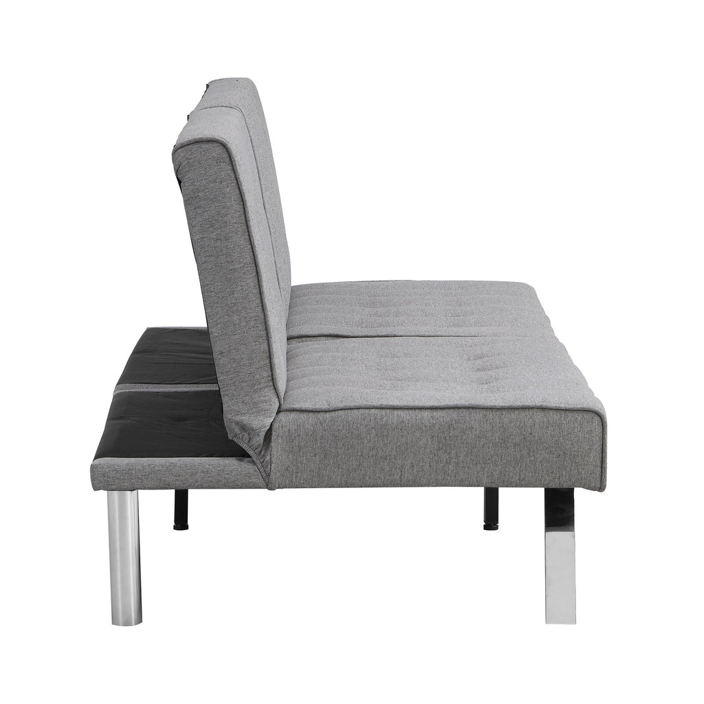 Modern Sofa Bed With Wood Frame And Stainless Legs