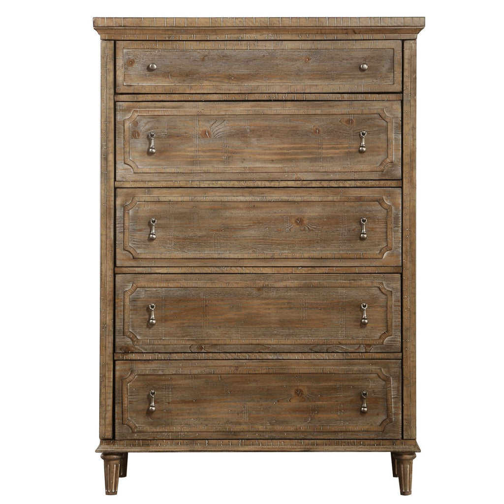 5 Drawer Chest With Construction - Taupe