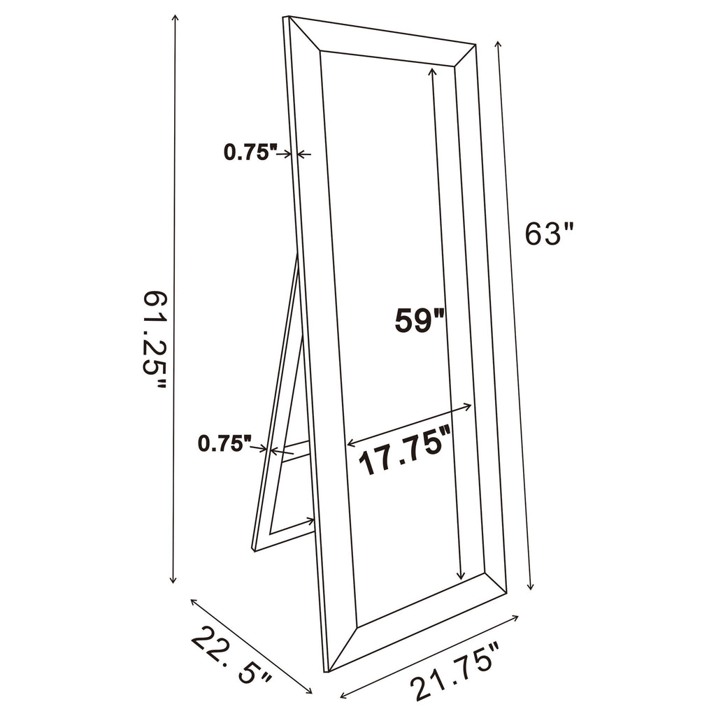 Aika - Standing Mirror - Silver