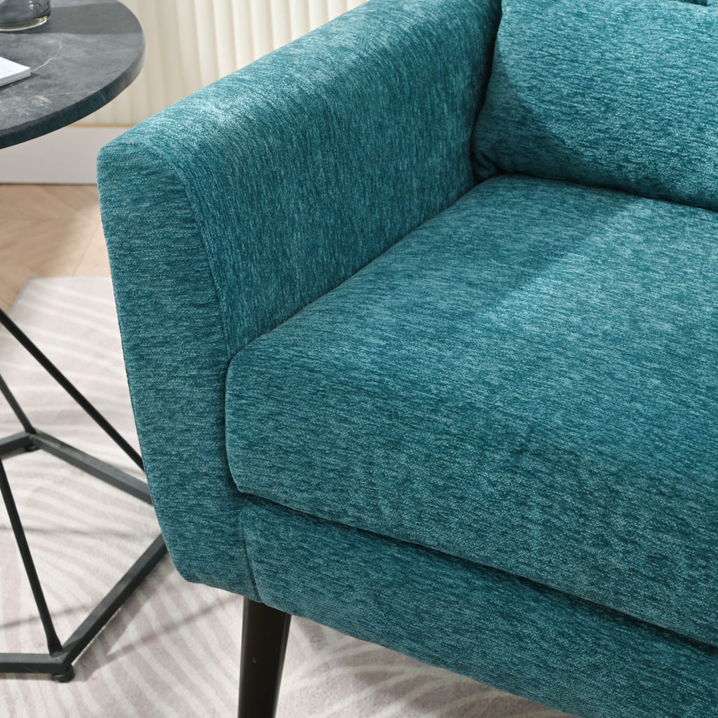 Modern Accent Chair Upholstered Foam Filled Living Room Chairs Comfy Reading Chair Mid-Century Modern Chair With Fabric Lounge Arm Chairs Armchair For Living Room Bedroom