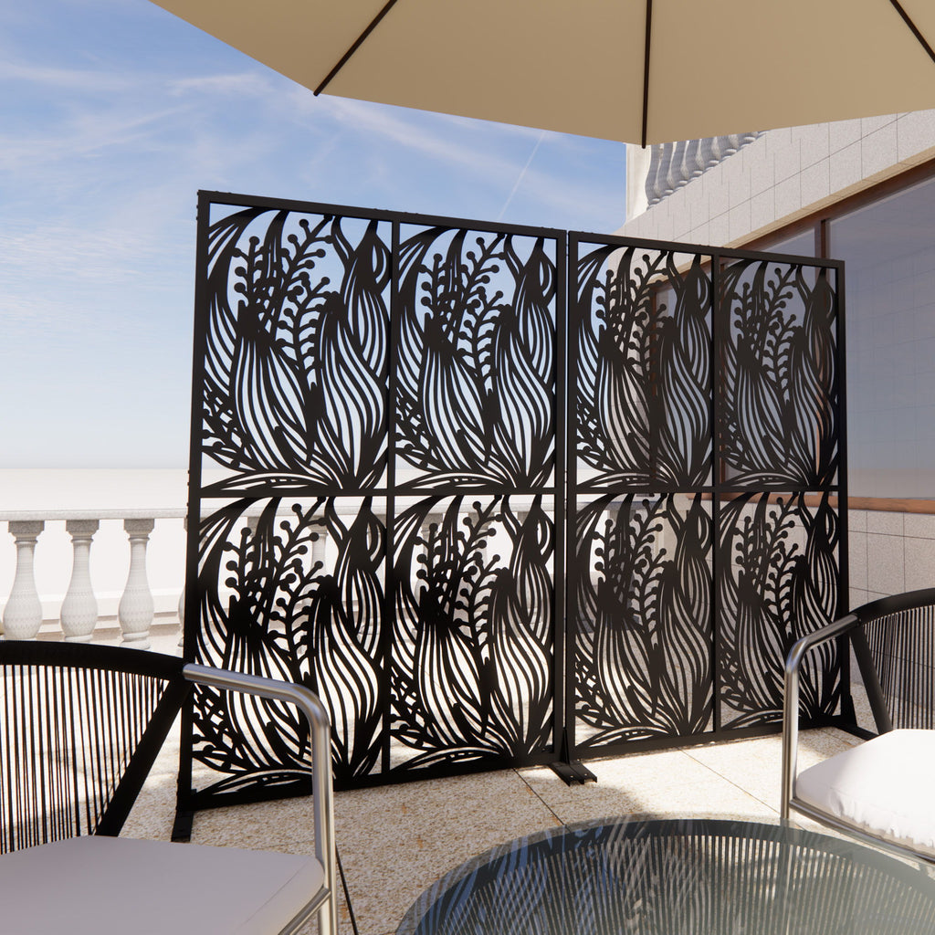 Free Standing Decorative Privacy Screen, Outdoor And Indoor Divider