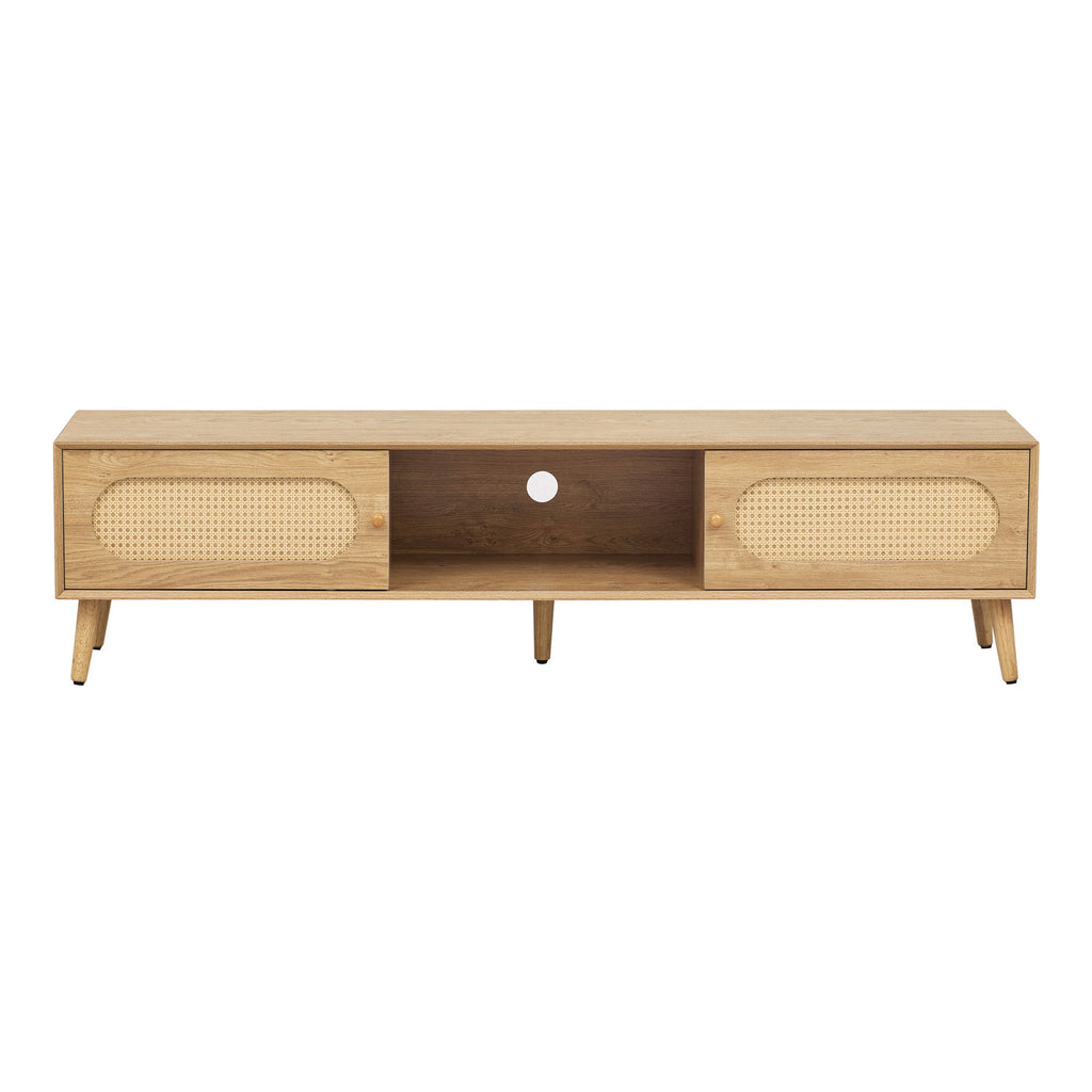 TV Stand For TVs Up To 80", Media Console, Cabinet - Natural