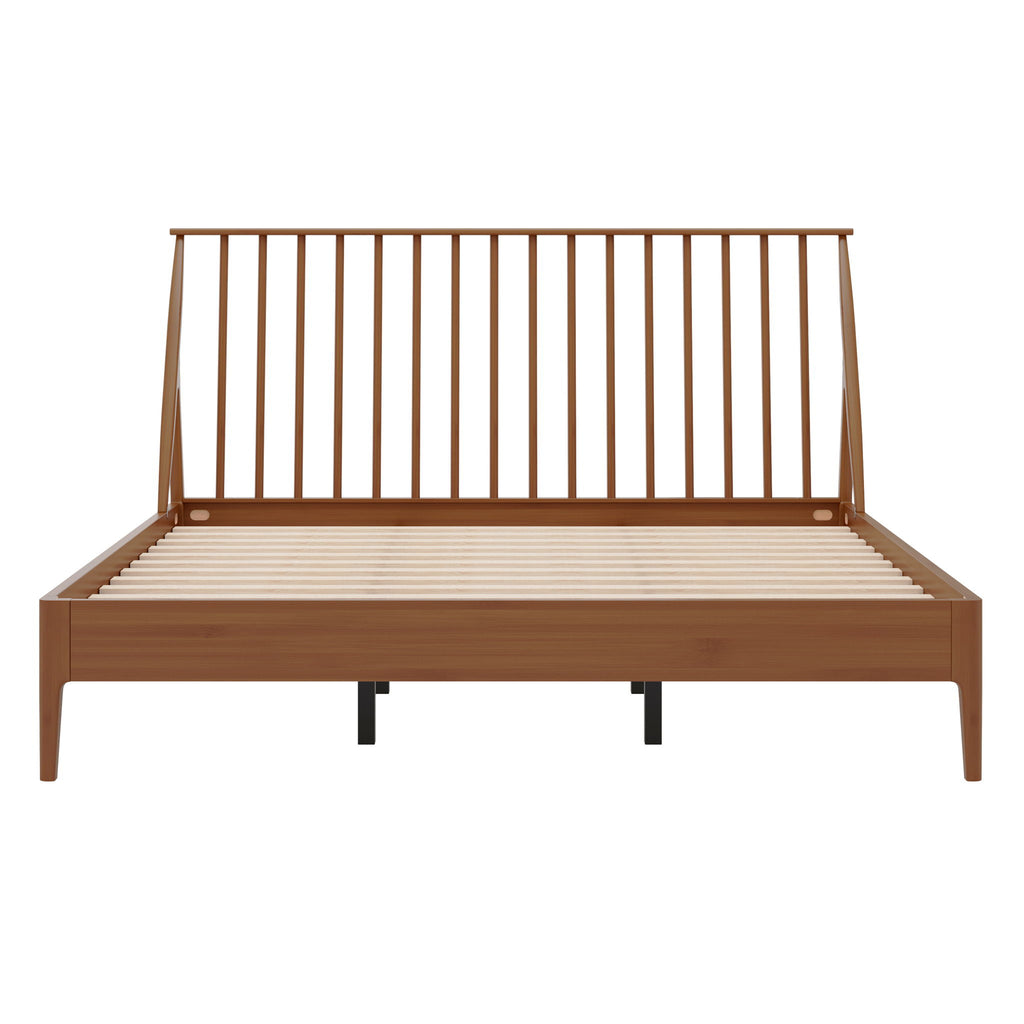 Bohemian Platform Bed With Tall Headboard