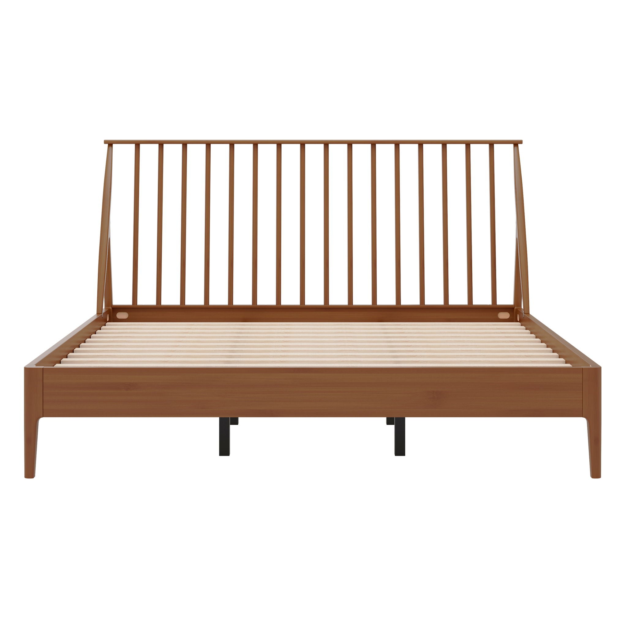 Bohemian Platform Bed With Tall Headboard