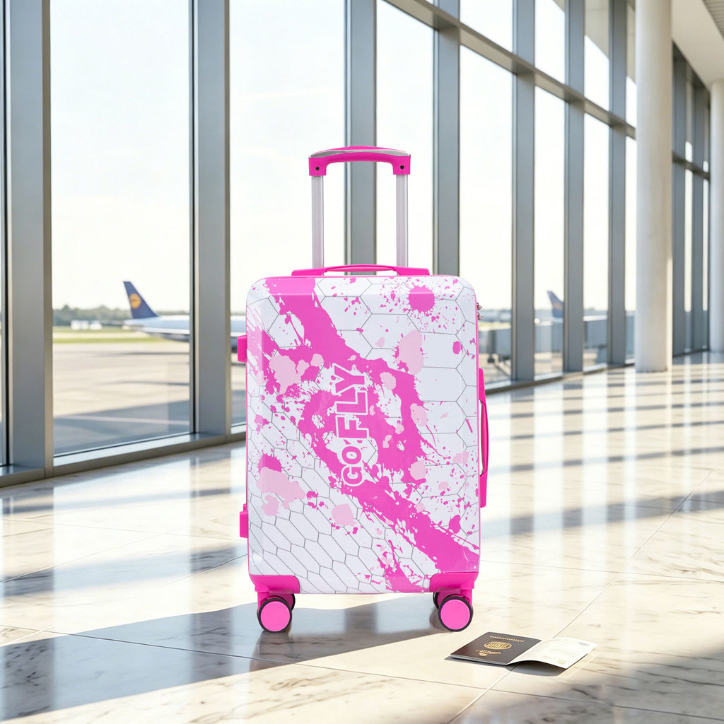 Luggage With Combination Lock, Lightweight Carry-On Suitcase