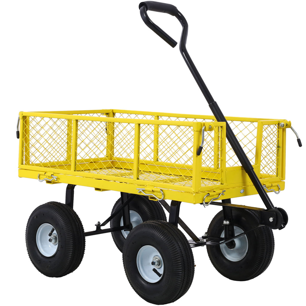 Heavy Duty Steel Garden Cart With Sides