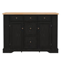 Sideboard Buffet Cabinet With 5 Drawers, 2 Cabinets, Adjustable Shelves