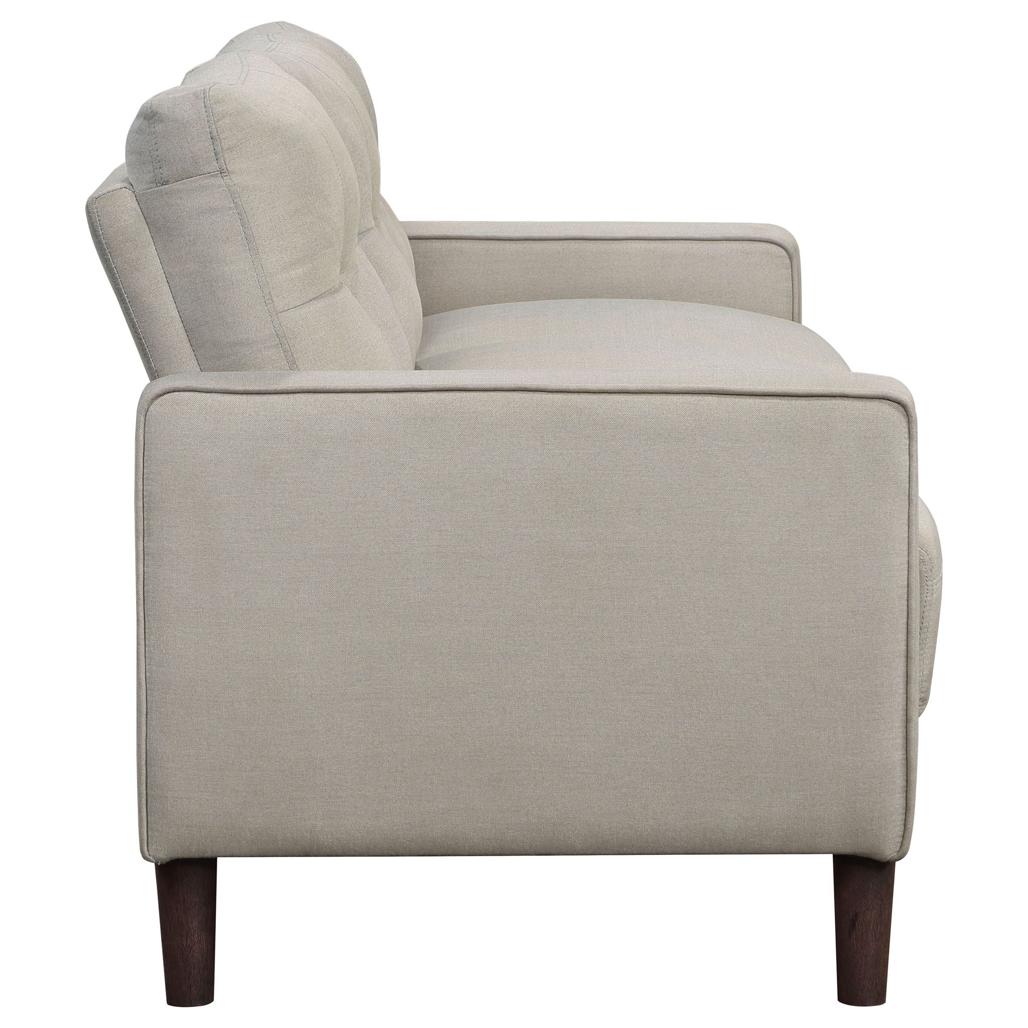 Harvey - 2 Piece Upholstered Tufted Sofa Set - Beige