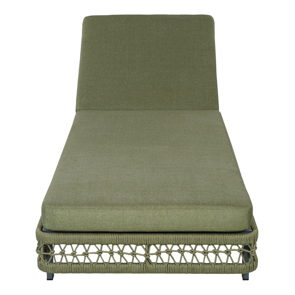 Outdoor Chaise Lounge & Wheels, 5 Position Adjustable Backrest