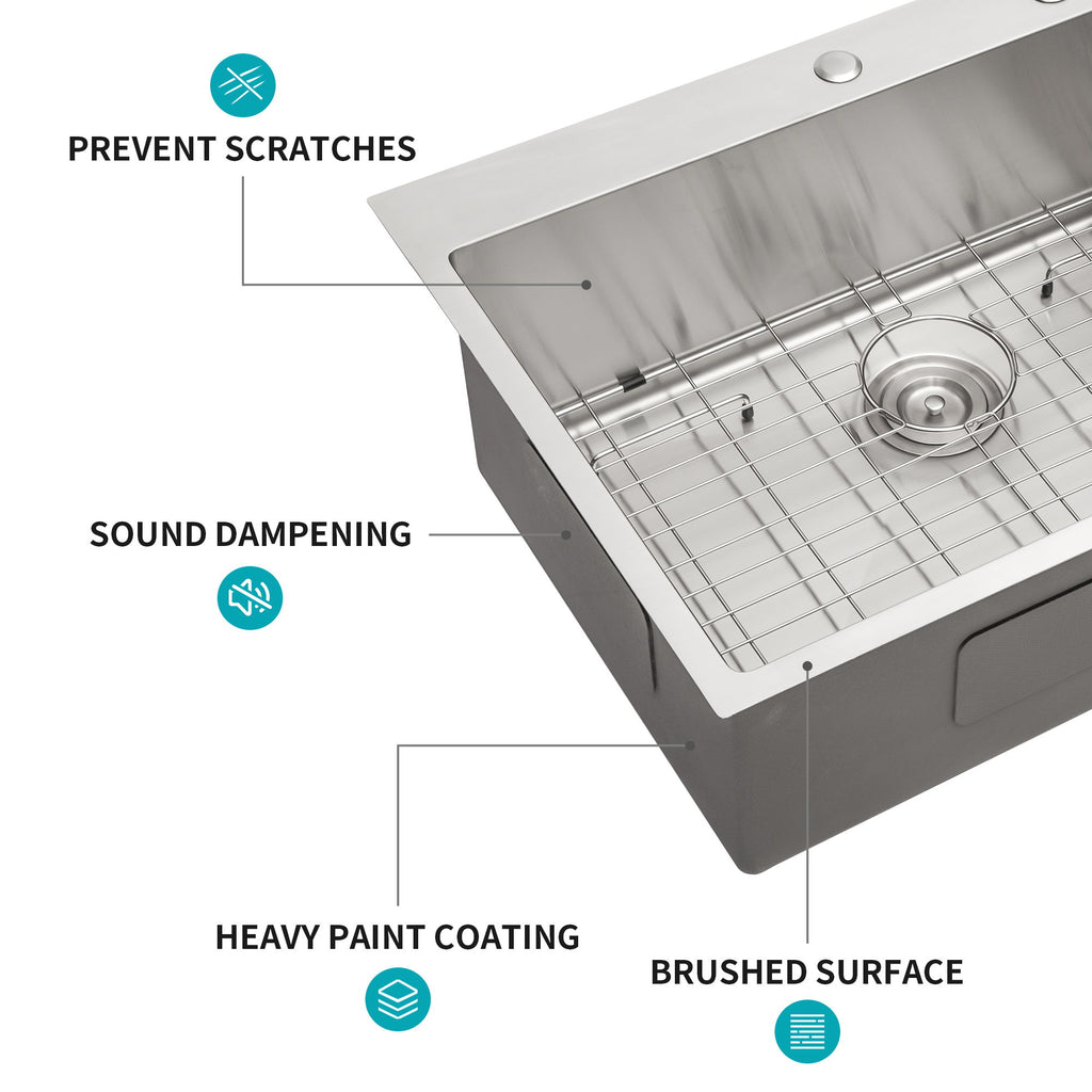 Topmount Stainless Steel Kitchen Sink