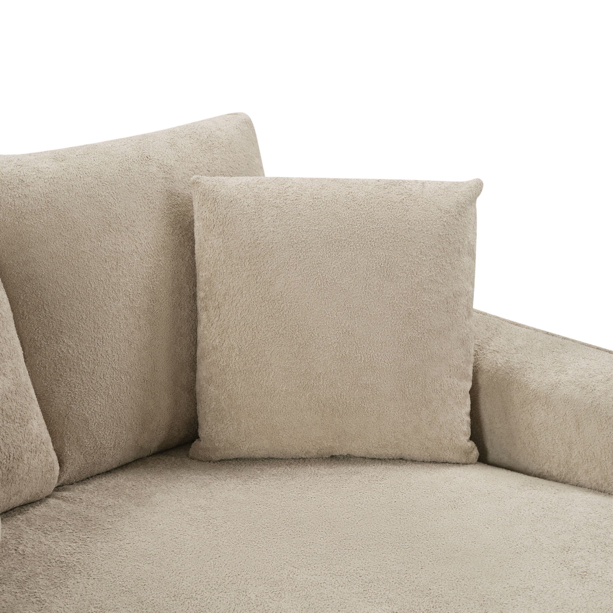 Modern Chaise Sofa With Hidden Storage For Living Room