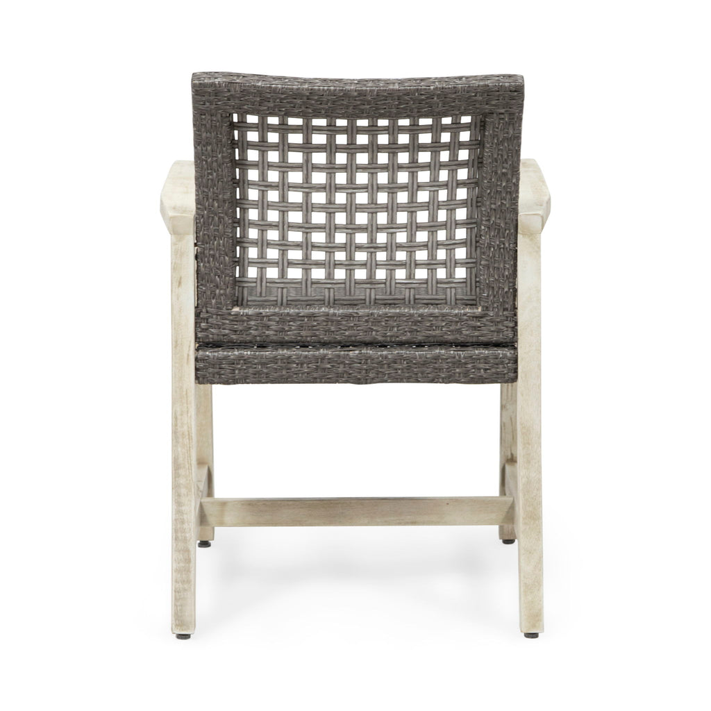 Outdoor Dining Chair Acacia Wood Frame (Set of 2)