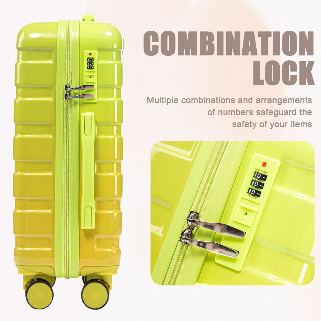 Luggage Set 14" / 20" With Combination Lock And Cosmetic Case