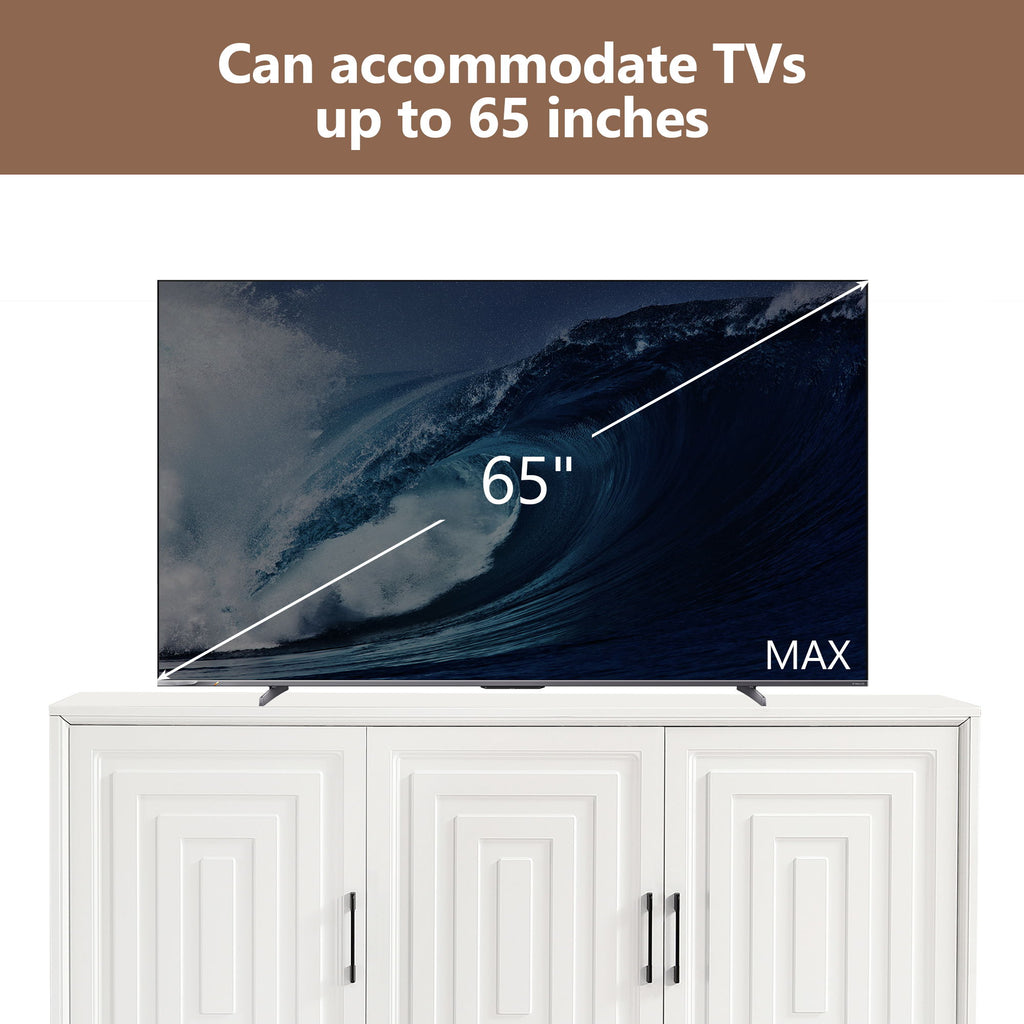 TV Stand, Media Console Cabinet With 2 Spacious Storage Space