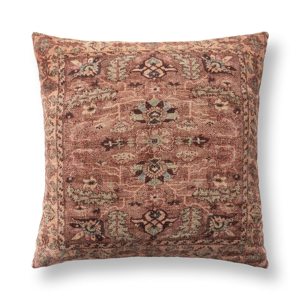 Medley - 22" x 22" Pillow - Multi / Olive Green