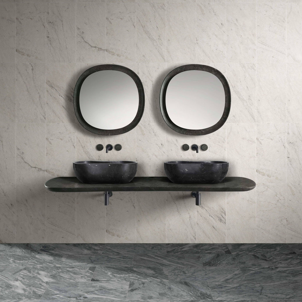 Vessel Sink, Wavy Shape Basin, Vanity Bowl - Dark Gray