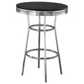 Round Bar Table With Retro Design - Black