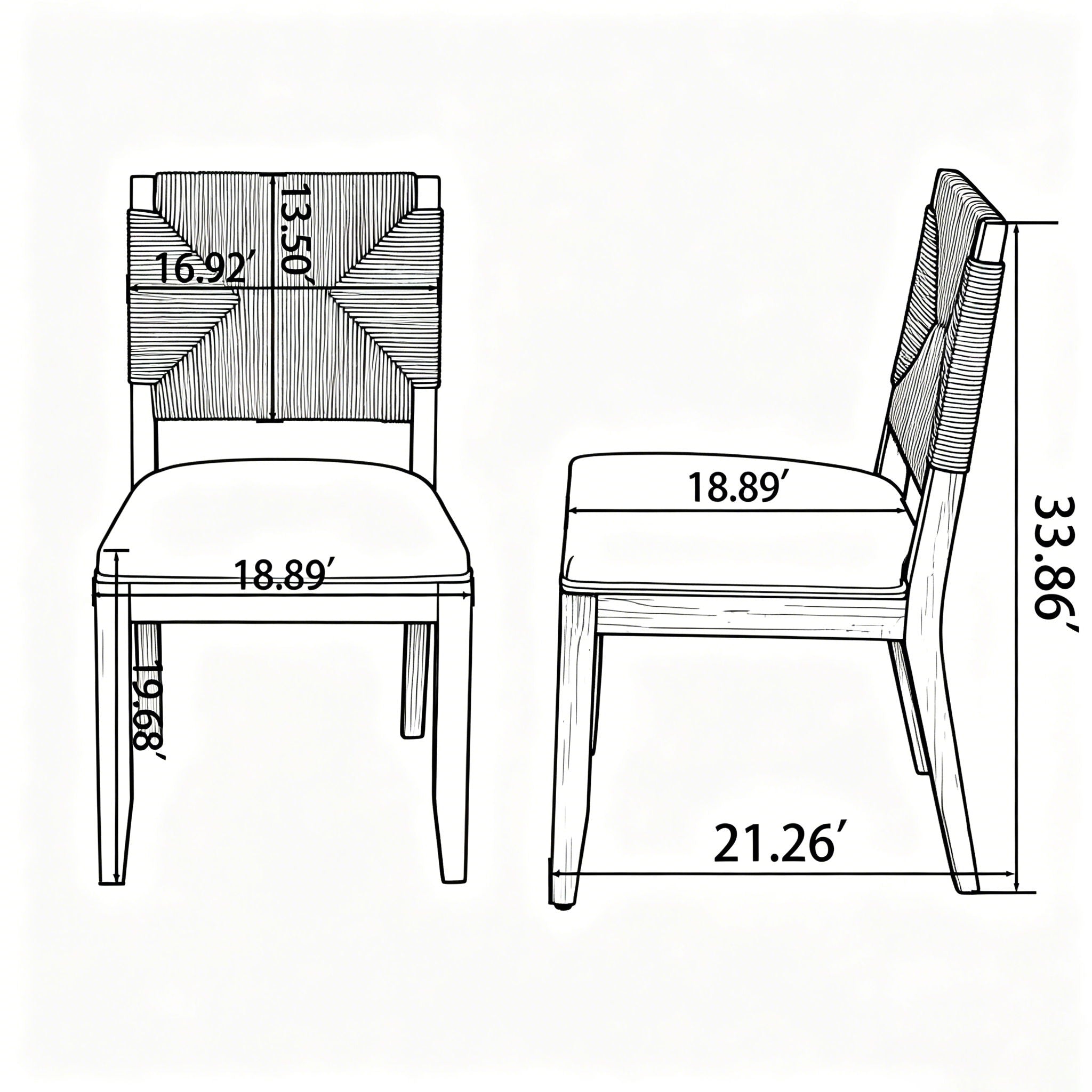 French Country Dining Chairs (Set of 2)