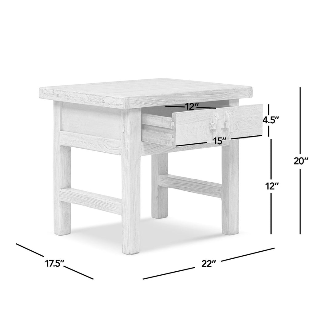 Rowan - Side Table With Drawer - Light Brown