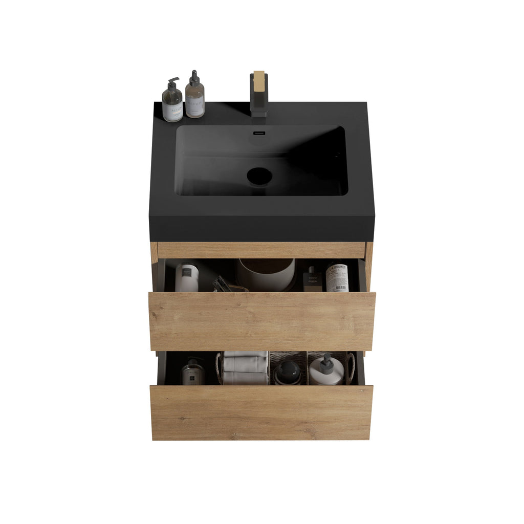Alice - Bathroom Vanity With Sink, Large Storage, Wall Mounted