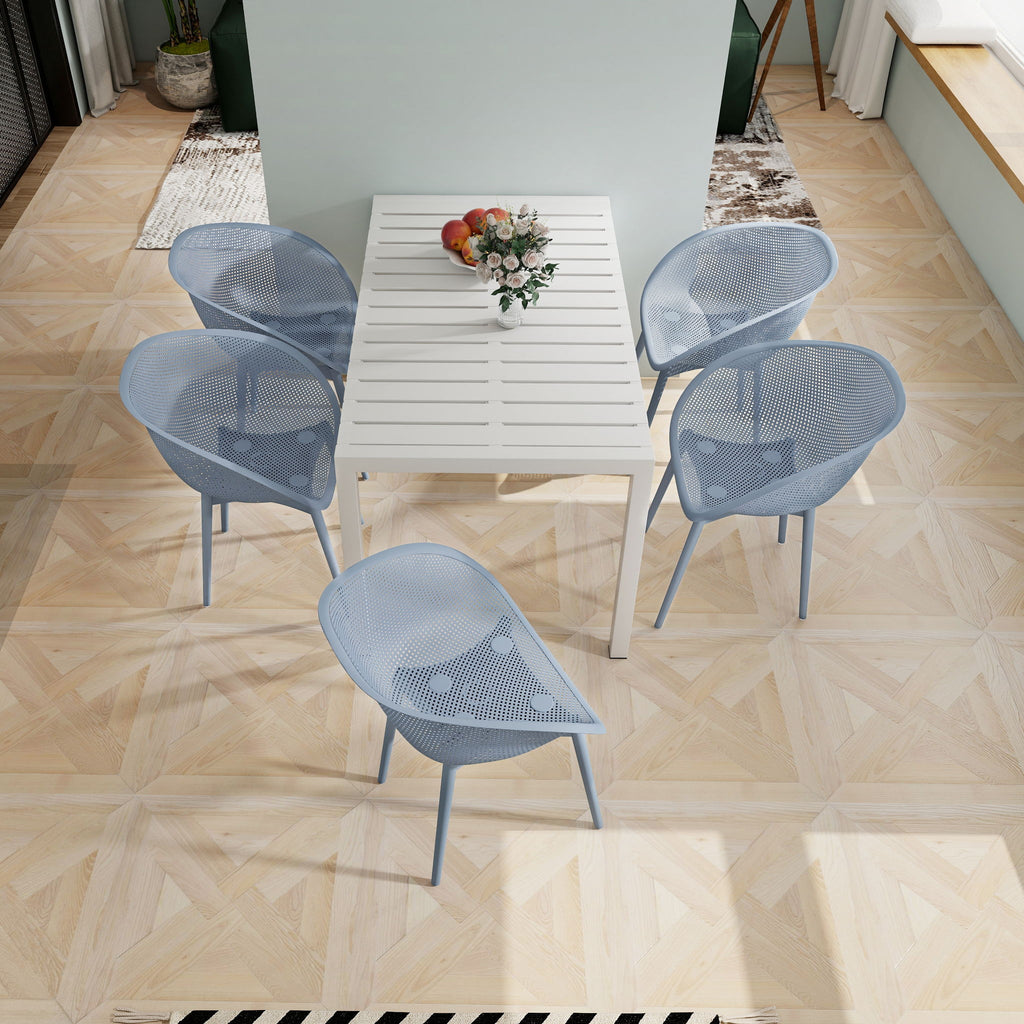 2 Piece Durable Single Chair With Hollow Out Design