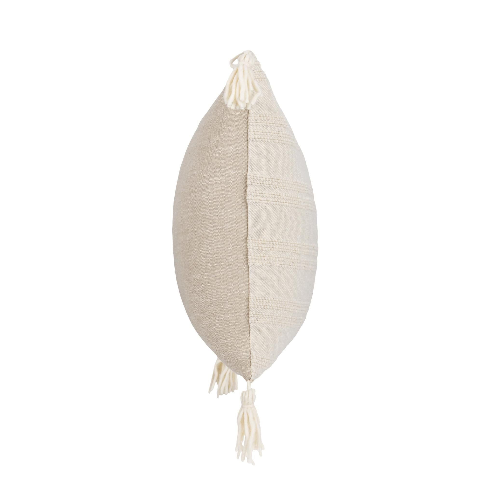 York - 26" x 26" Pillow - Natural / Ivory