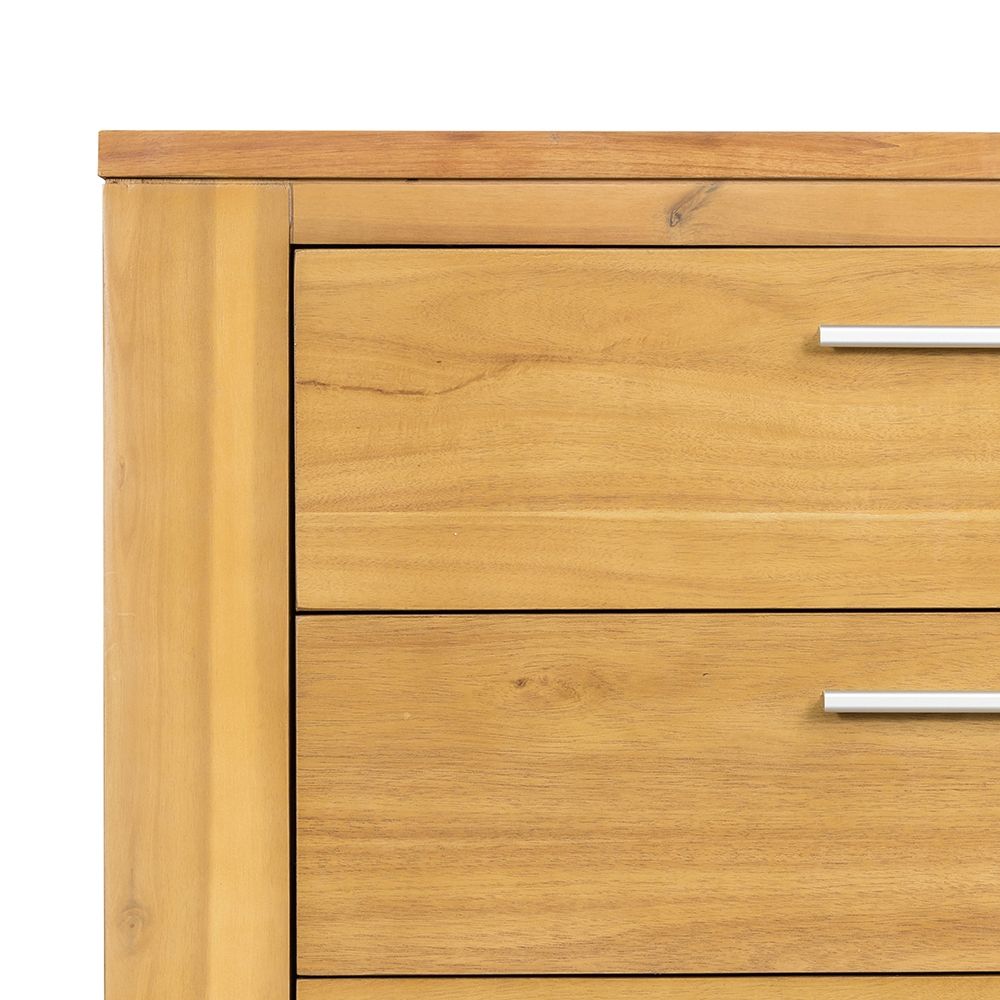 5 Drawer Dresser - Natural Wood / Brown