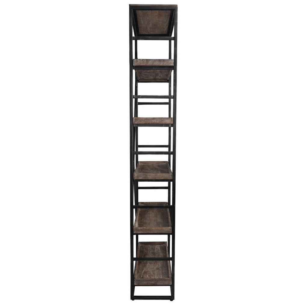 Evan - Single Bookshelf - Olive Brown