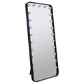 Villancourt - LED Standing Mirror With Speakers - Black