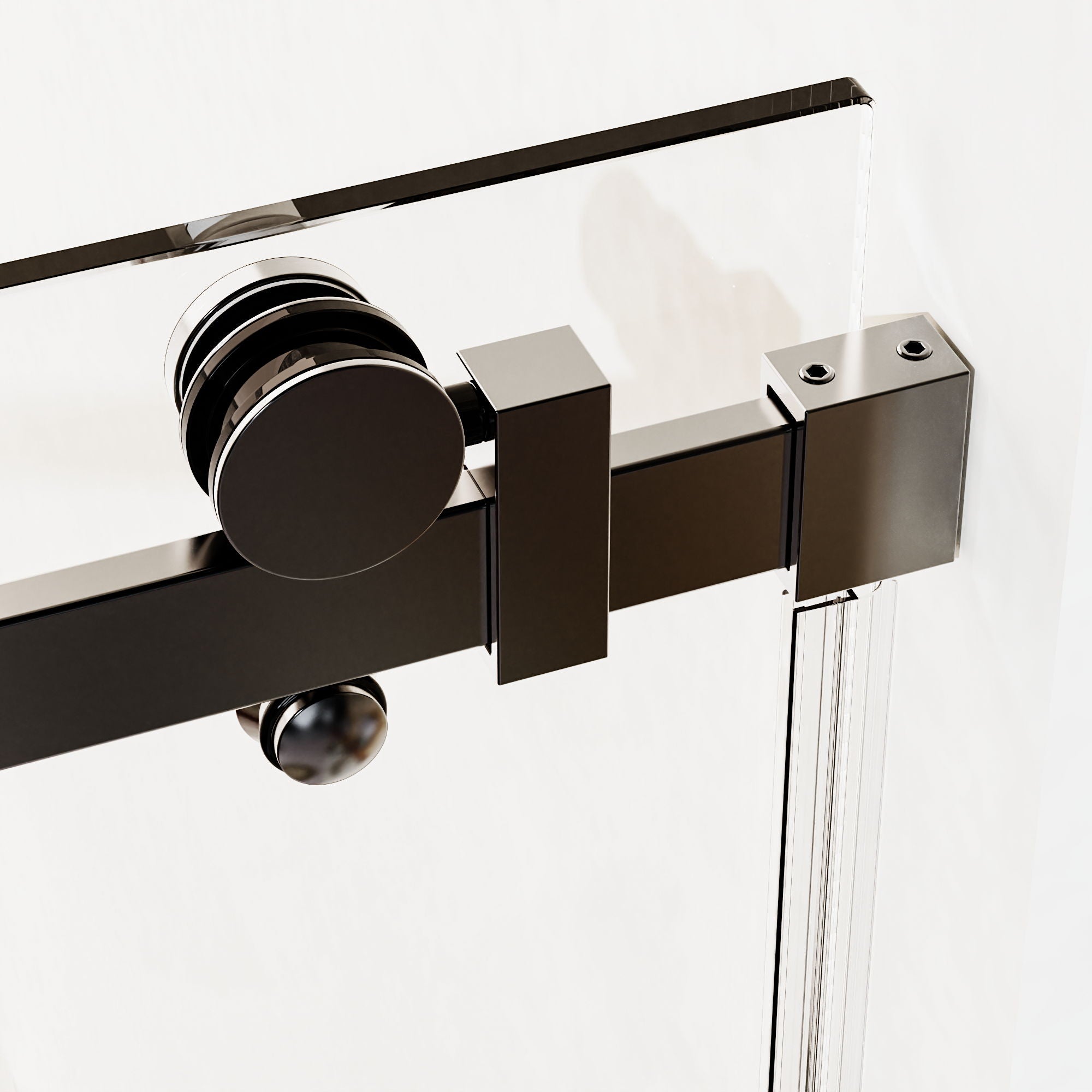Frameless Single Sliding Shower Door, Sgcc Tempered Glass, Reversible