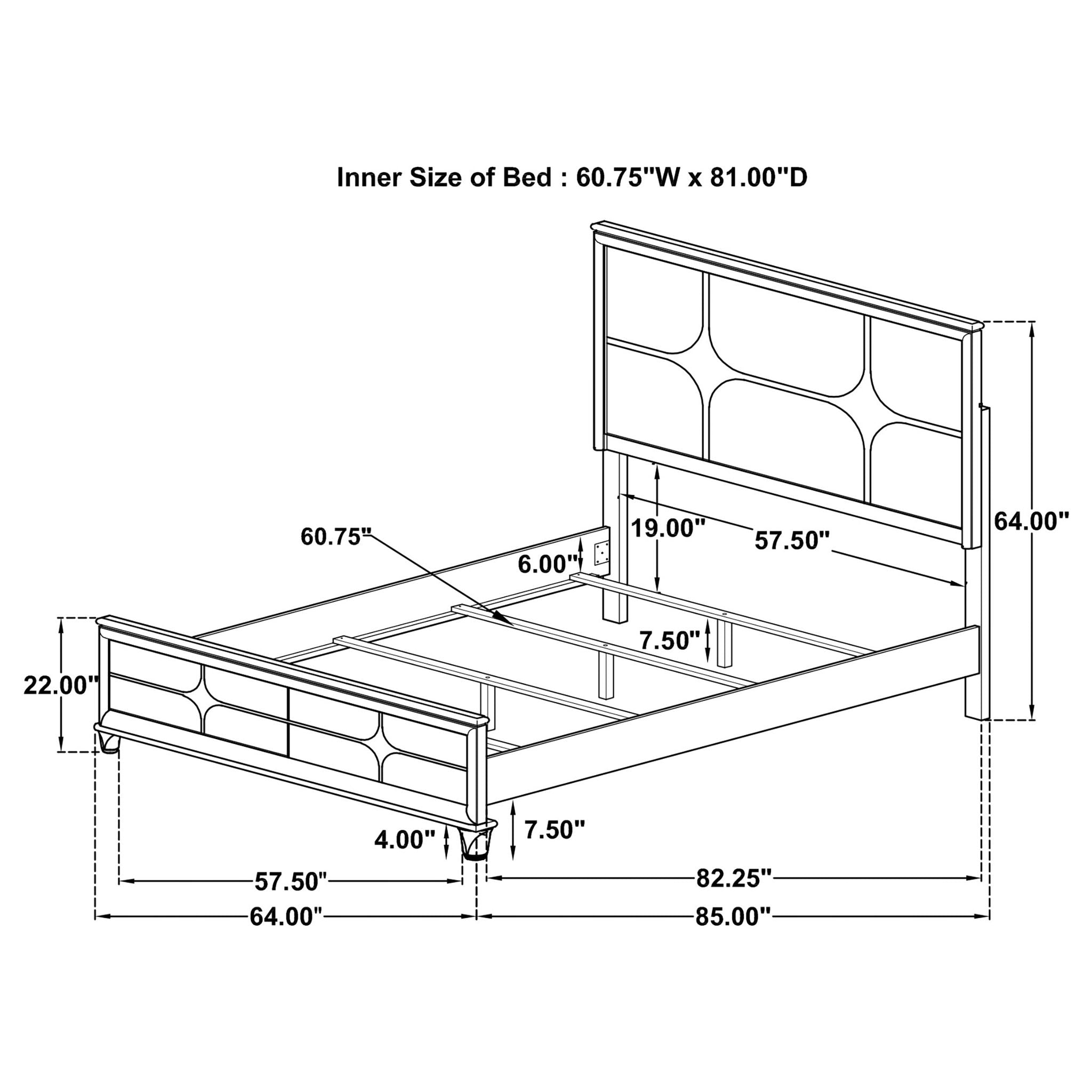Gwendolyn - Queen Panel Bed With LED Headboard - White