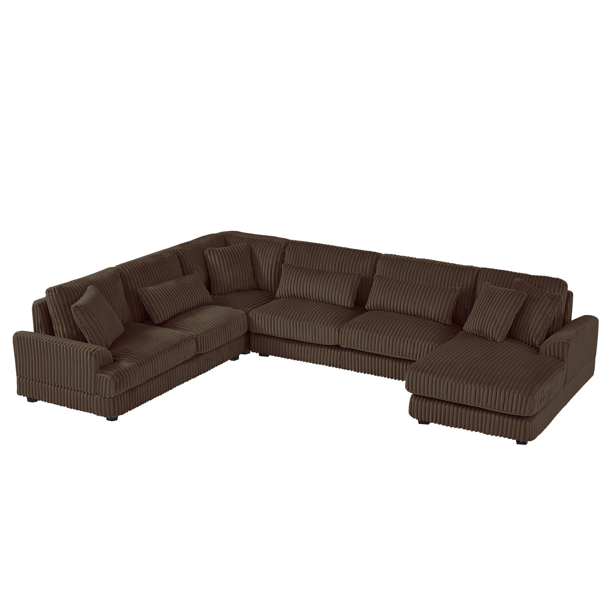 Oversized Sectional Sofa U - Shaped Sofa Couch Modern Sofa Upholstered In Soft With A Chaise Lounge For Living Room