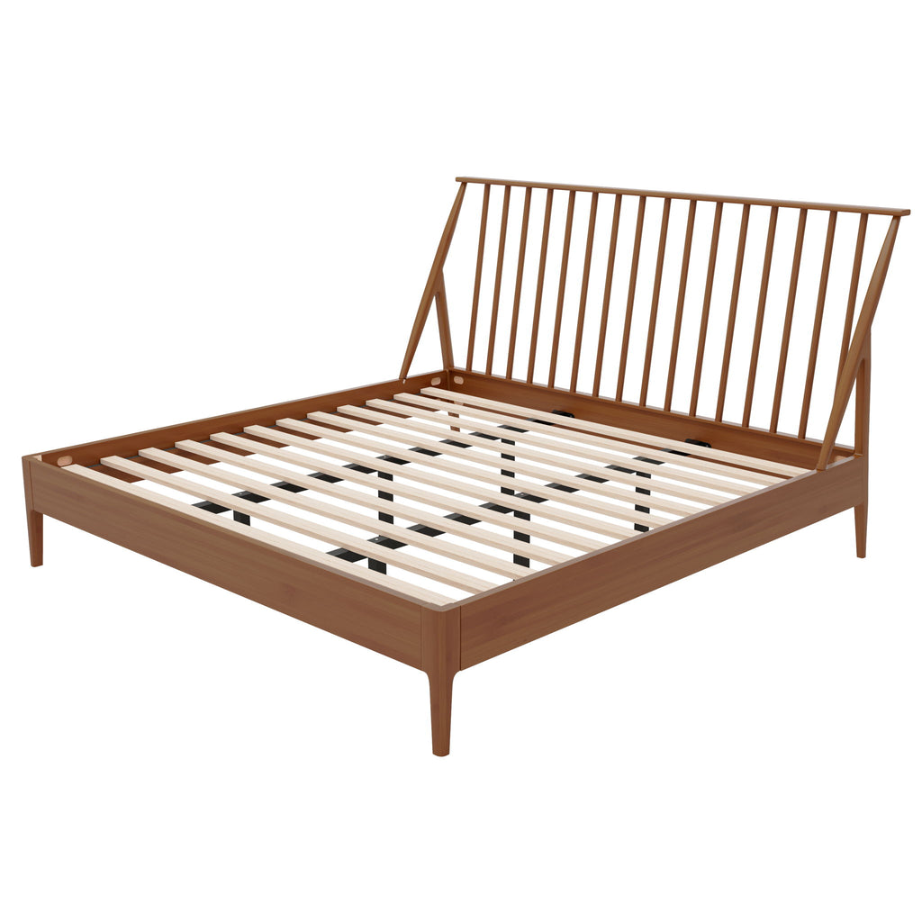 Bohemian Platform Bed With Tall Headboard