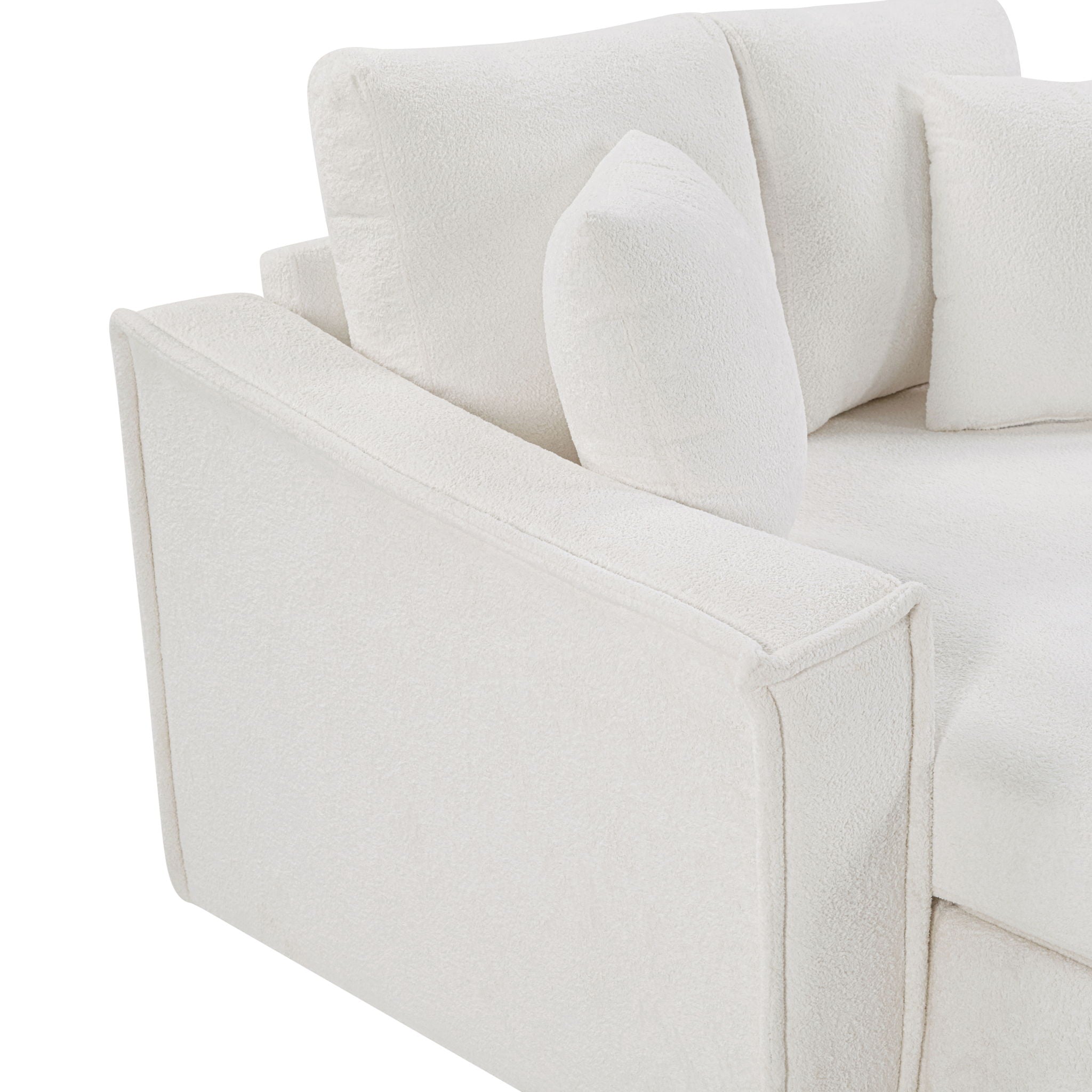 Modern Chaise Sofa With Hidden Storage For Living Room