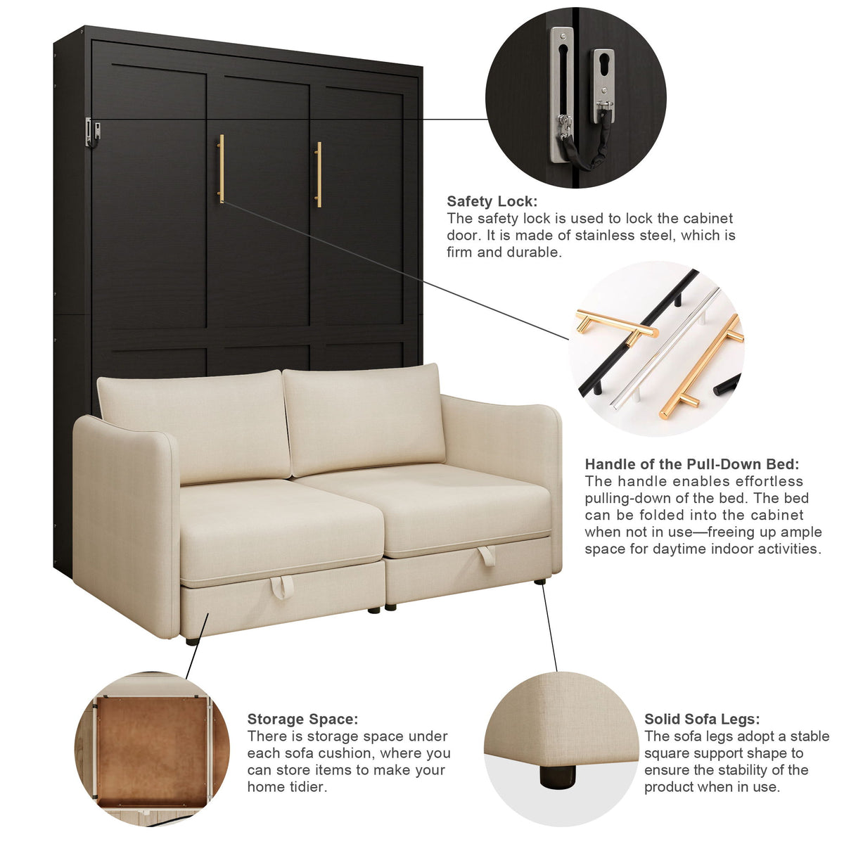 Murphy Bed, Wall Bed With Sofa