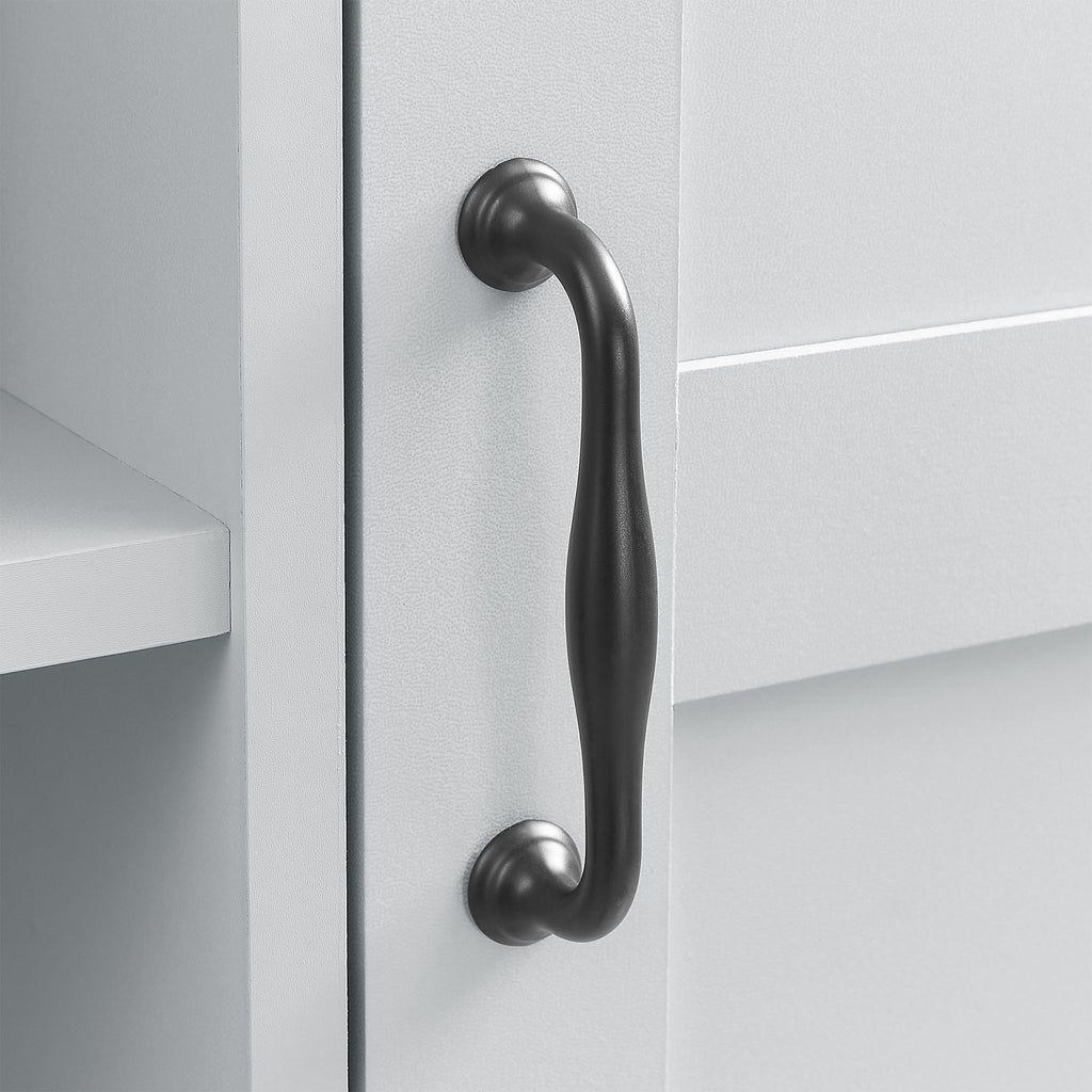 Freestanding Bathroom Storage Cabinet With Doors And Drawers, Adjustable Shelves, Tilt-Out Laundry Hamper