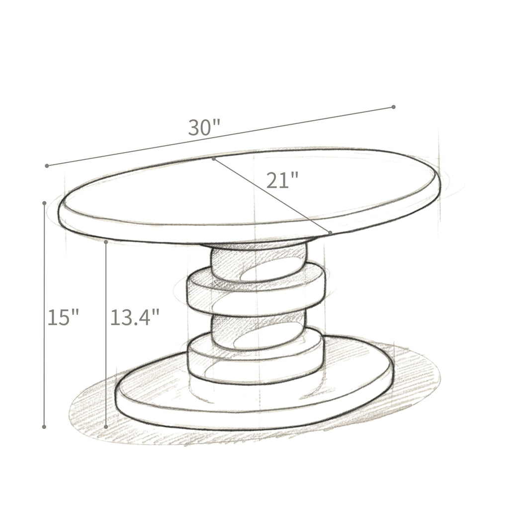 Cobblestone End Table - White