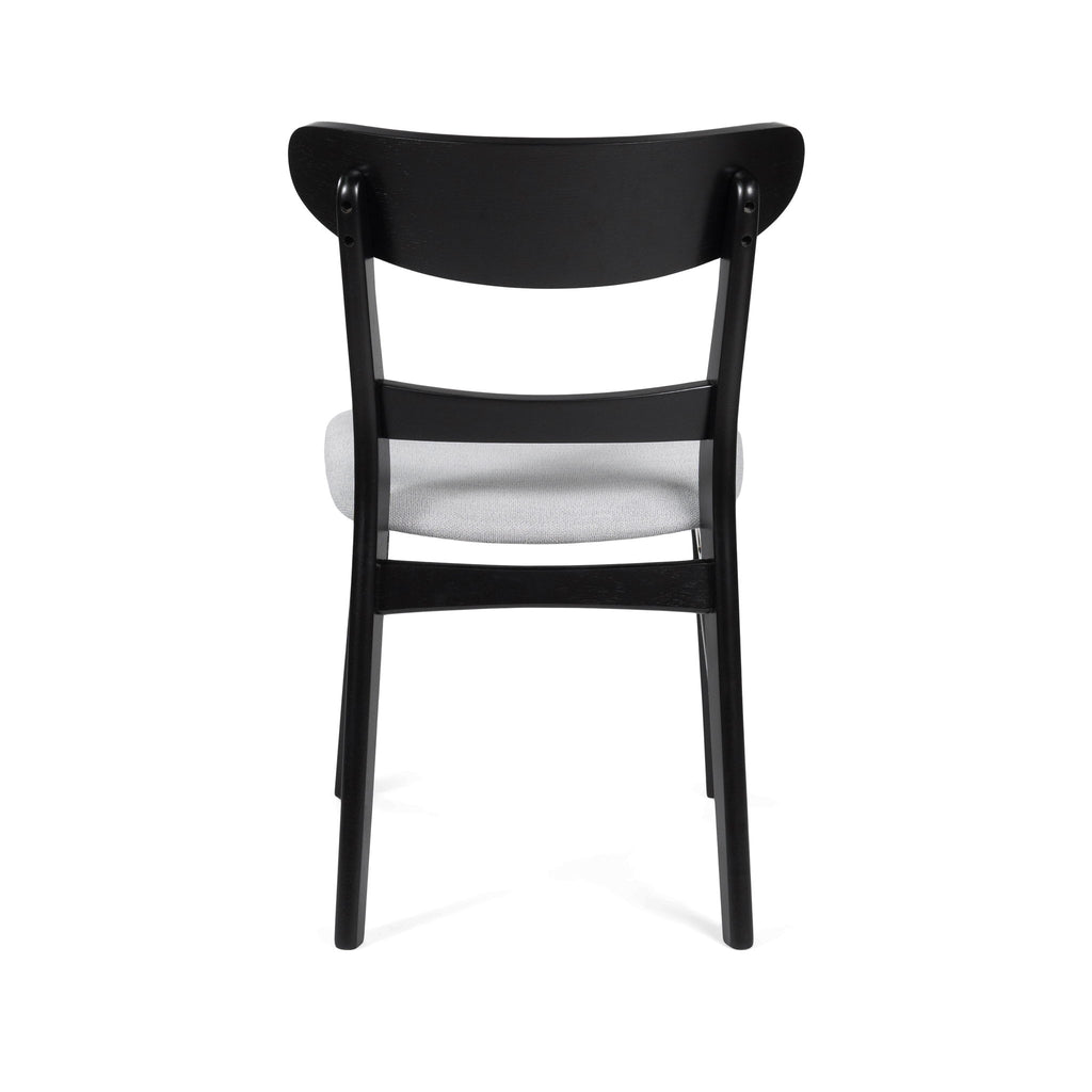 Mid Century Dining Chairs With Cushioned Seats And Wood Frame (Set of 2)
