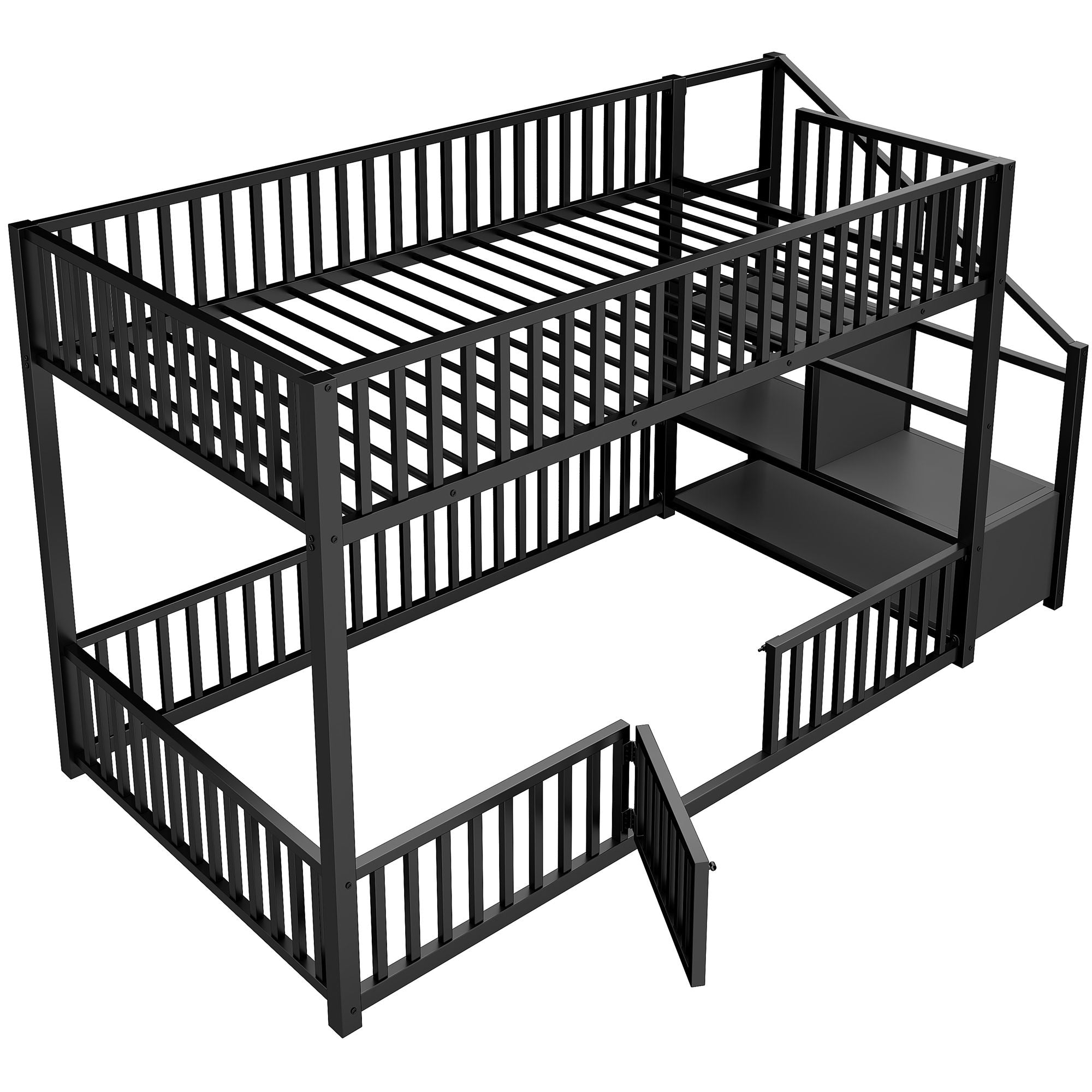 Bunk Bed With Storage Ladder, Compact Design