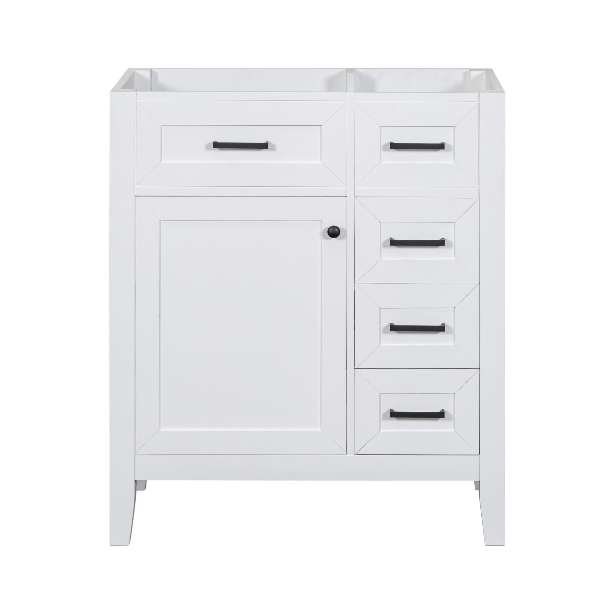 Modern Bathroom Vanity Base Only With Drawers, Freestanding Design
