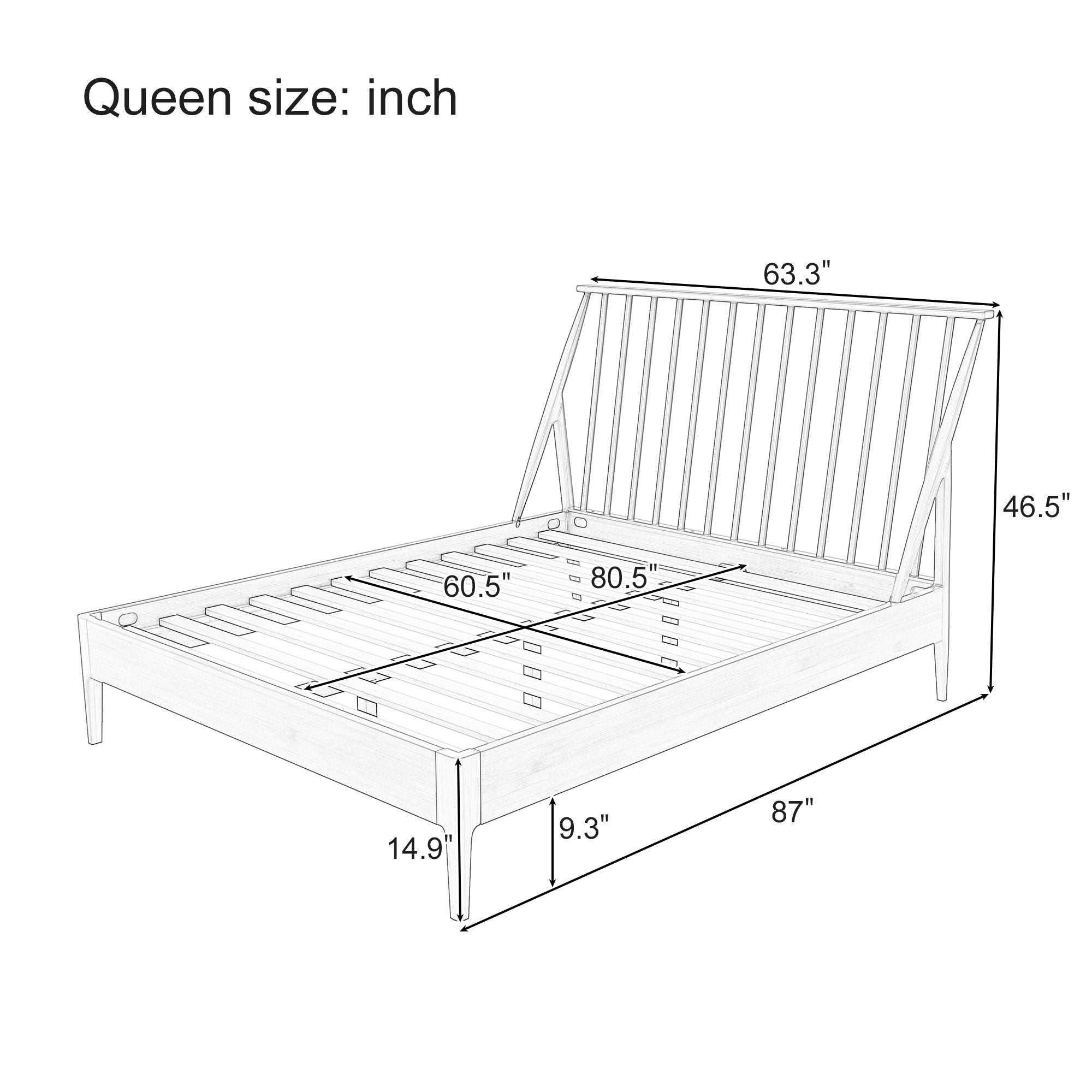Bohemian Platform Bed With Tall Headboard